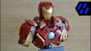 Lego Iron Man Mark 43 Bust MOC Instructions -  76206 Alternate Build