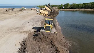 [Full Special Collection Stages] Amazing Wonderful Beach Filling Up With Komatsu Dozers & Dump Truck