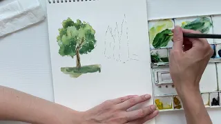 3 быстрых способа нарисовать деревья