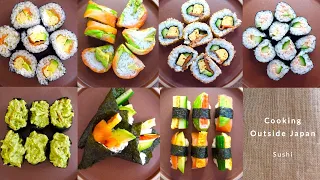 Simple & Easy Sushi at home 🍣  6 + 1 ideas