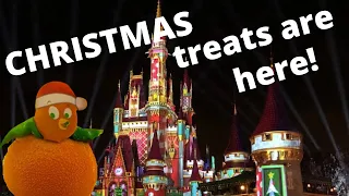 Christmas at Magic Kingdom | Treats | Cinderella's Castle Christmas Projections & Light Show