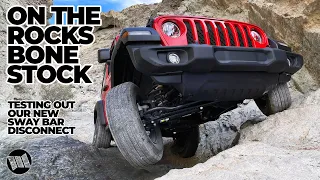 Stock Jeep Wrangler JL 2 Door Sport Off-Road on the Rocks to Test Our Rubicon Sway Bar Disconnect