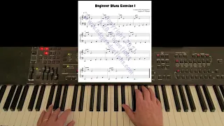 Exercise 1 from the book Beginner Blues Exercises for Piano/Keyboards.