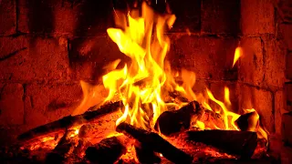 Instrumental Christmas Music with Crackling Fireplace 🎄🔥🎅 Relaxing Fireplace Ambience