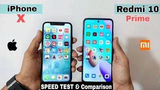 Redmi 10 Prime vs iPhone X - Speed Test & Comparison ( Helio G88 vs A11 Bionic )