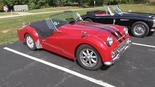 British Motor Club Meet: Jaguar E, MG, Spitfire, Triumph TR6, Stag, TR8, Alfa Romero, Austin Healey!