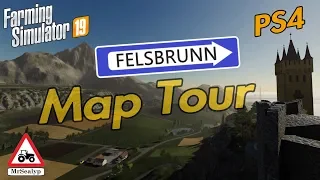 FELSBRUNN, PS4, Map Tour. Farming Simulator 19. New Game.