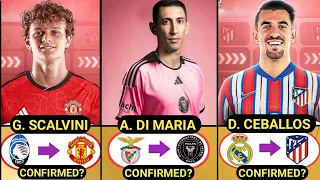 🔥ALL NEW CONFIRMED SUMMER TRANSFERS AND RUMOURS 2024,Di Maria to inter Miami, Ceballos, Scalvini,Tah