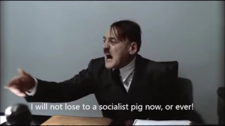 Hitler is informed he's losing to Martin Schulz