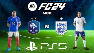 FC 24 FRANCE - ANGLETERRE | PS5 MOD Ultimate Difficulty Career Mode HDR Next Gen