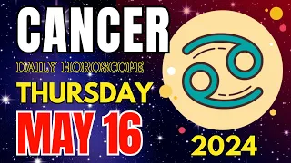Cancer ♋ 💪𝐏𝐨𝐰𝐞𝐫𝐟𝐮𝐥 𝐒𝐭𝐮𝐟𝐟🤗 Horoscope For Today May 16, 2024 | Tarot