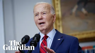 The US is not authoritarian': students have right to protest, not vandalism, says Biden