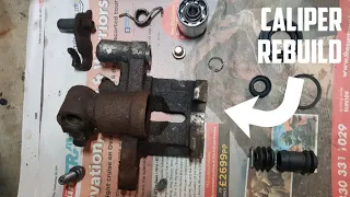 How to easily rebuild mazda mx5 eunos mk1 mk2 mk2.5 rear brake calipers Ep.16