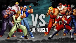 Kof Mugen Terry, Ryo, Mr Karate y Gesse Juntos contra STREET FIGHTER