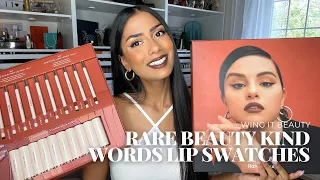 NEW RARE BEAUTY KIND WORDS LIPSTICKS | LIP SWATCHES | WING IT BEAUTY