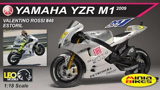 EP497 | VALENTINO ROSSI (2009) | YAMAHA YZR-M1 ESTORIL | LEO MODELS | 1:18 SCALE | MOTOGP