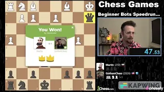 Gothamchess beats Martin chess bot in 46 seconds...