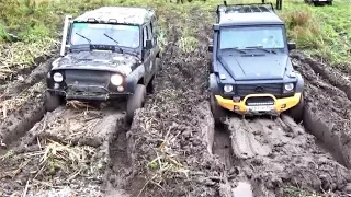 Гелендваген против УАЗа по грязи (Mercedes Gelandewagen VS UAZ)