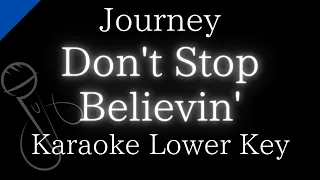 【Karaoke Instrumental】Don't Stop Believin' / Journey【Lower Key】