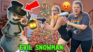 EVIL SNOWMAN HAD A BIG FIGHT WITH US! ( YOU HAVE TO SEE WHAT WE DID TO HIM!  )