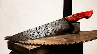 Knife Making - Forging Damascus Kitchen Knife