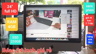 iMac giá Hơn 2tr | dành cho fan của Apple với Màn hình 24 inch full HD, RAM DDR3 4gb/ SSD 250GB