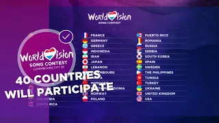 40 countries will participate at the 26th Worldvision Song Contest