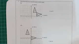 Finding centre of rotation using tracing paper Q1(a)