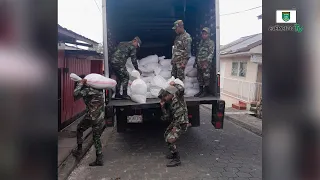Ejército de Nicaragua descargó alimentos en municipios del Caribe, Matagalpa y Río San Juan