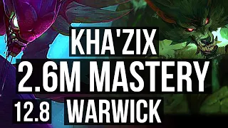 KHA'ZIX vs WARWICK (JNG) | 12/1/5, 2.6M mastery, Legendary | EUW Diamond | 12.8