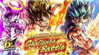 (Dragon Ball Legends) GOING THROUGH EVERY STAGE OF THE 6TH ANNIVERSARY CHALLENGE BATTLE EVENT!