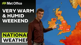 24/06/23 – Warm and humid weekend – Evening Weather Forecast UK – Met Office Weather
