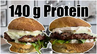 HIGH PROTEIN BURGER (Low Fat) - Muskelaufbau Rezept | 30 Minuten