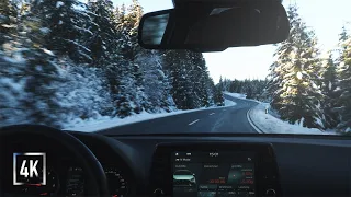 WINTER DRIVE | Driving German Mountain Road in Snow | Hyundai I30N (POV CAR SOUNDS Binaural Audio)