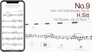 No.9 from 100 Violin Etudes, Op.32 | H.Sitt 【 Violin Sheet Music 】