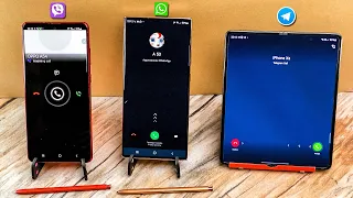 Samsung Z Fold 3 vs Note 20 Ultra vs Note 10 lite Viber, Telegram & WhatsApp Incoming Call