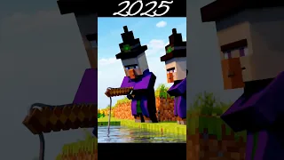 Minecraft witch transformation in different years #minecraft #shorts