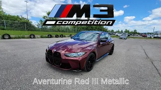 NEW ARRIVAL! 2022 BMW M3 Competition M xDrive Individual Aventurine Red III Metallic Exhaust Test
