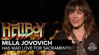 Milla Jovovich Explains Her Love for Sacramento | Hellboy (2019) Interview | Extra Butter