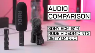 MIC COMPARISON: Sony ECM-B1M vs Rode Video VideoMic NTG vs Deity D4 Duo