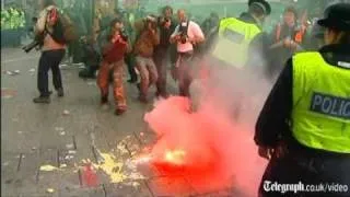 Topshop in Oxford street attacked by anarchist protesters on London rampage