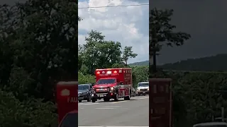 Advanced ambulance 1104 responding to a EMS call