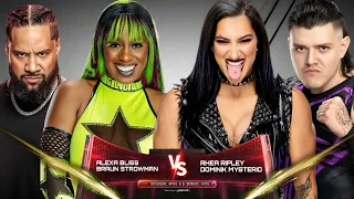 WWE 2K24 - Naomi Jimmy Uso VS Rhea Ripley Dominik Mysterio - Mixed Gender Tag Team Match