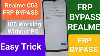 Realme C53 FRP BYPASS Android  13 | New Solution | Realme ( rmx3762 ) Google Bypass Without PC 💯 w.