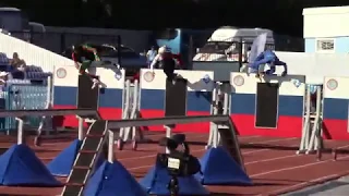 Daniel Klvana 100m Obstacle Line World Record - 14.70