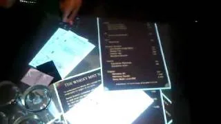 VIP Table menu in Whisky Mist