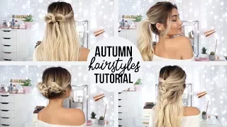4 QUICK & EASY HAIRSTYLES FOR AUTUMN!