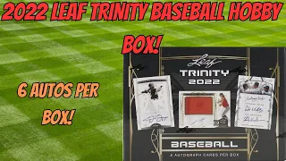 2022 Leaf Trinity Baseball Hobby Box Opening! 6 AUTOS PER BOX!