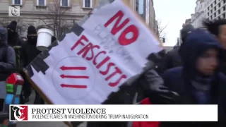 Violence flares in Washington during Trump inauguration
