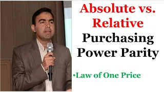 Purchasing Power Parity | absolute Vs. Relative PPP | Law of One Price | numerically explained